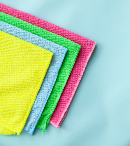 Yellow Blue Green Red Microfibre Cloths