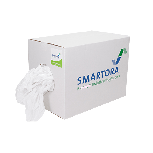 Smartora White Cotton Sheeting Rags 10kg Box